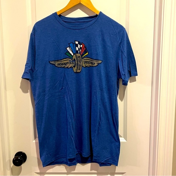 Indianapolis Motor Speedway T Shirt Men’s L Short‎ Sleeve Blue - Picture 1 of 5